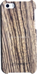 Чехол из ценных древесных пород на заднюю крышку iPhone 5 / 5S ECO CASES (зебрано)