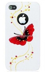 Пластиковый чехол для iPhone 4/4S iCover Butterfly, цвет Gold Line White (IP4-HP-BG/W)
