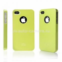 Пластиковый чехол для iPhone 4/4S iCover Glossy, цвет Lime green (IP4-G-LG)