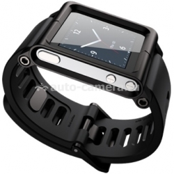 Силиконовый чехол-браслет на запястье для iPod 6G LunaTik BlackOut, цвет black (LTBLK-002)